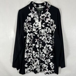 Lauren Ralph Lauren Active Full Zip Track Jacket Womens Plus Size 3X Floral NWT